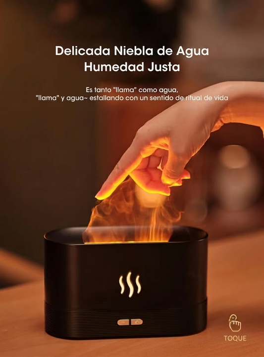 Humidificador/Difusor de Aroma de "Llama Volcánica" o Efecto Fuego
