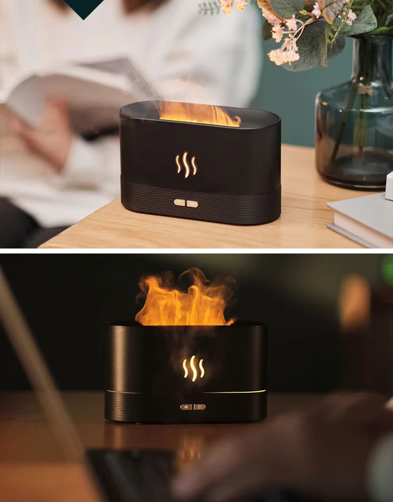 Humidificador/Difusor de Aroma de "Llama Volcánica" o Efecto Fuego